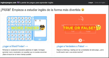Inglesjuegos. Juegos gratis para aprender y practicar ingl